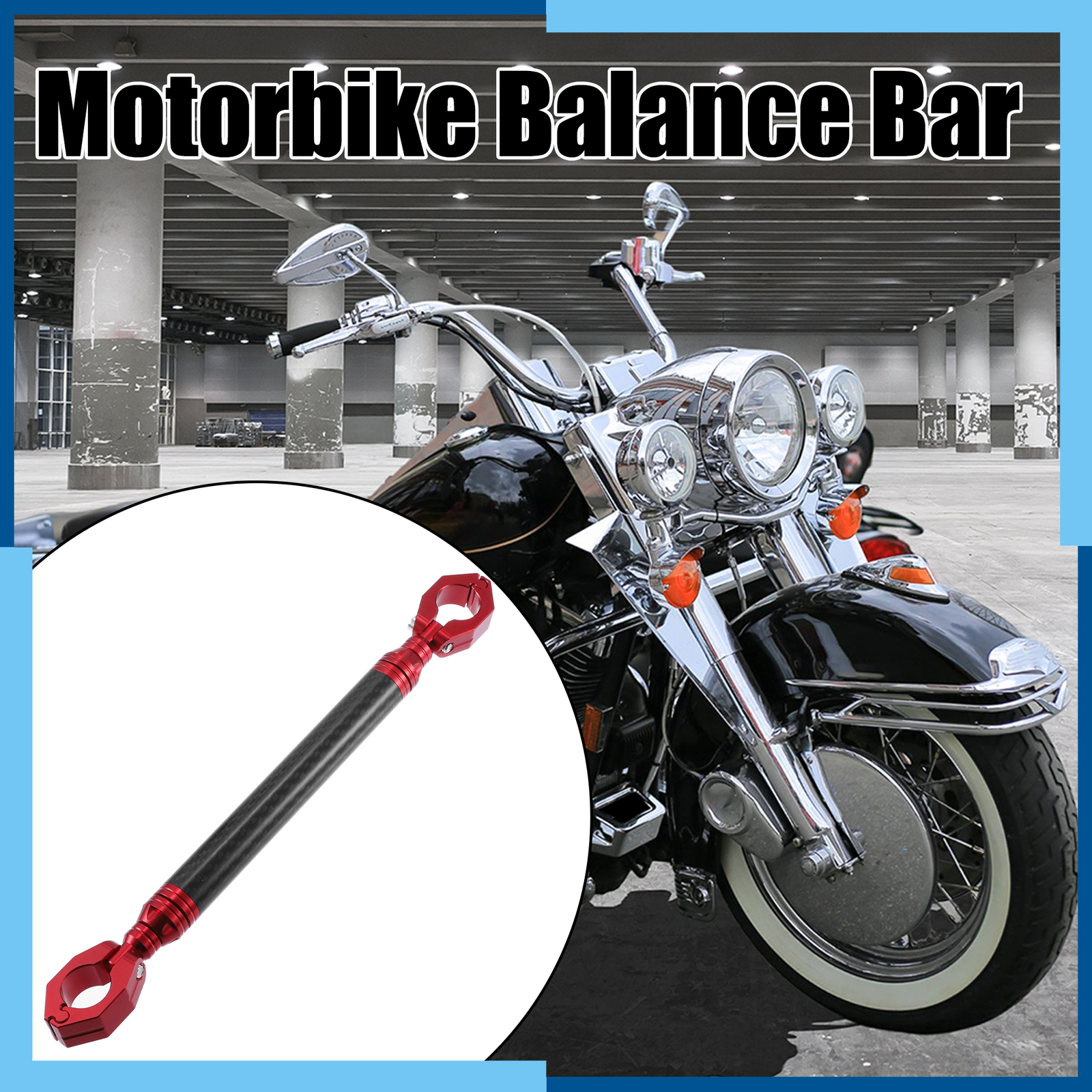 Universal Pack (1) 22mm Motorcycle Balance Bar Crossbar Handlebar Red