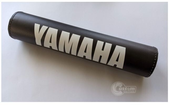 Yamaha Vintage Design Motorcycle Bar Pad 10″ Black Matte Finish