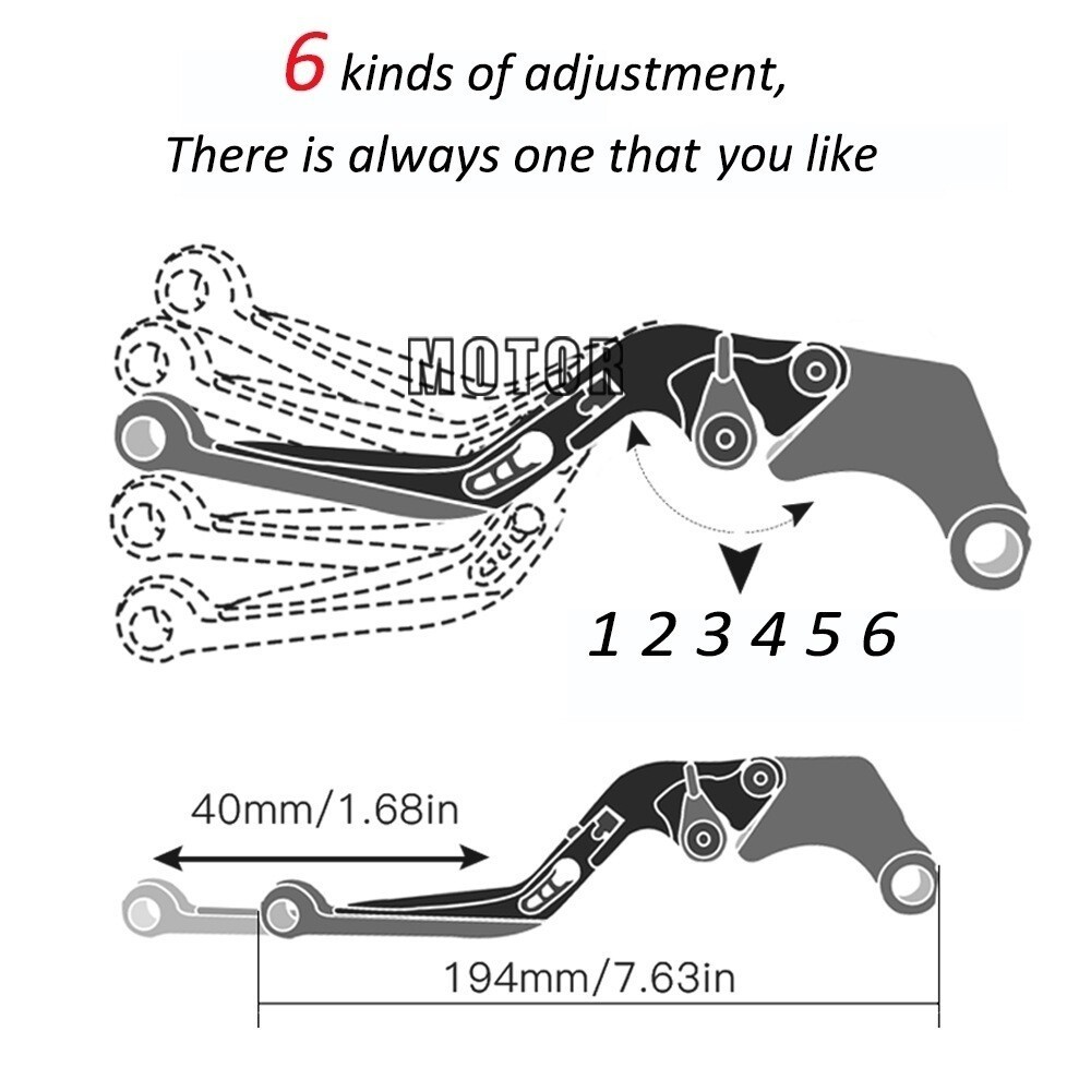 For Honda CBR900RR 1993-1999 foldable extendable front hand brake clutch lever –