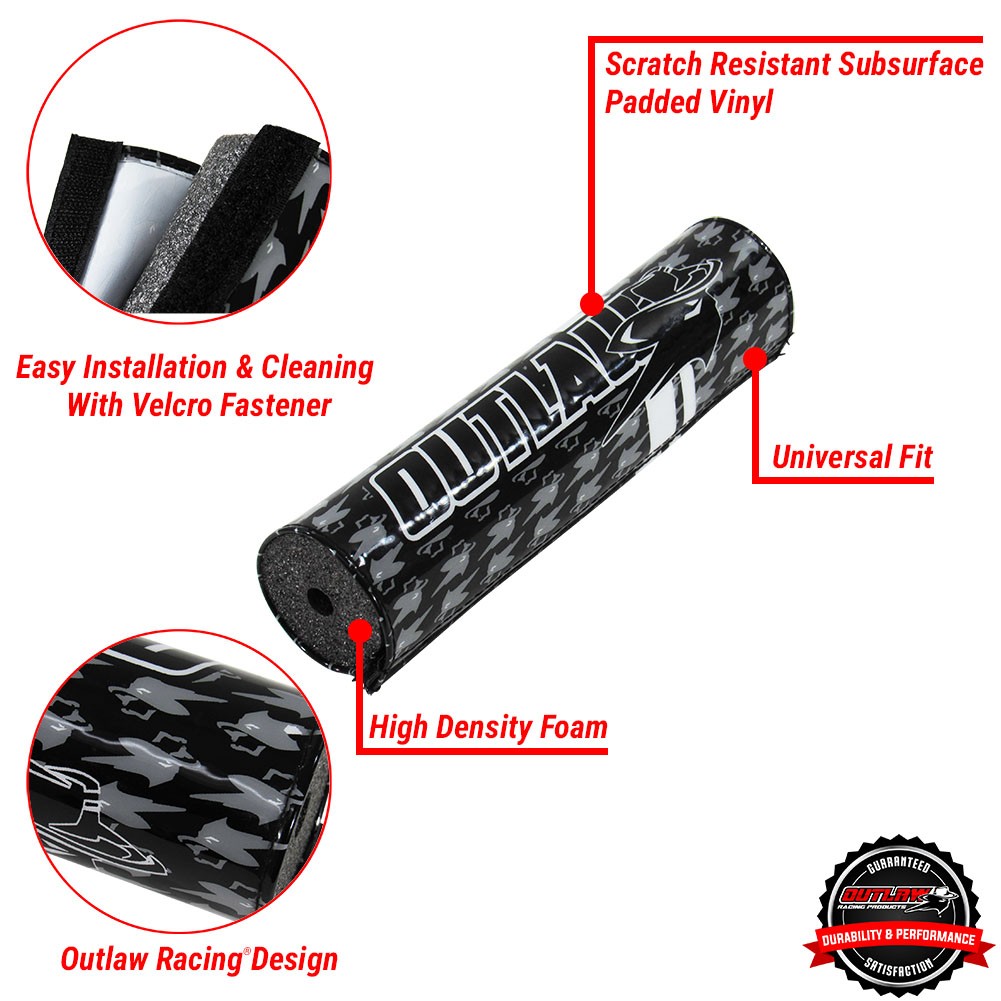 Outlaw Racing Bike Handlebar Pad Cushion For Crossbar For Atvs and Dirt Bikes