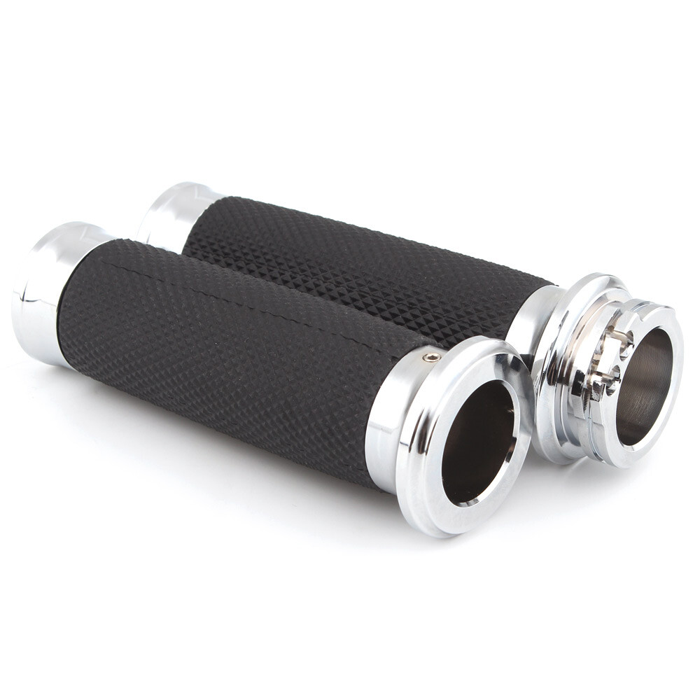 Motorcycle 1″ Hand Grips 26mm Handlebar Grips For Harley Honda Suzuki Kawasaki