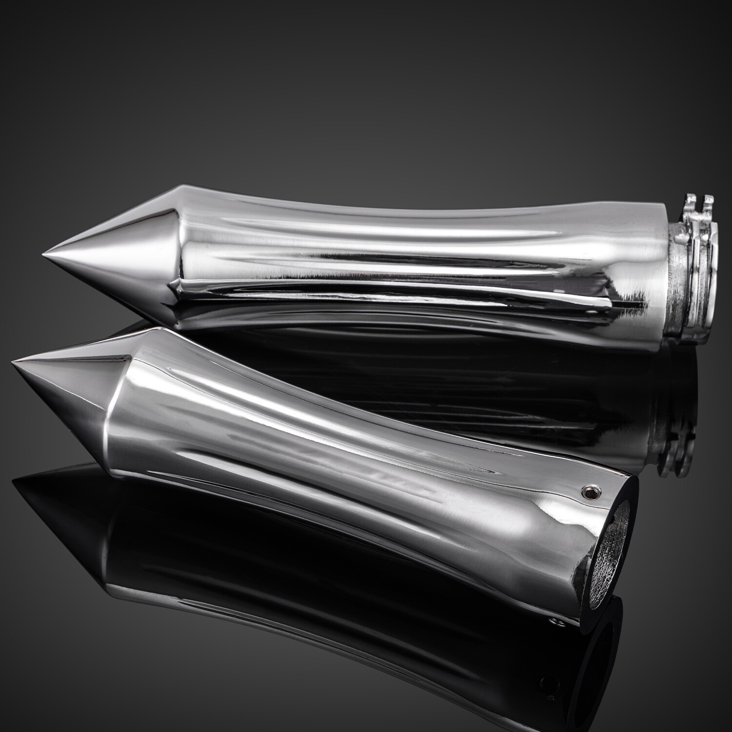 Chrome 25mm 1″ Billet Hand Grips Handlebar Motorcycle For Harley Chopper Bobber