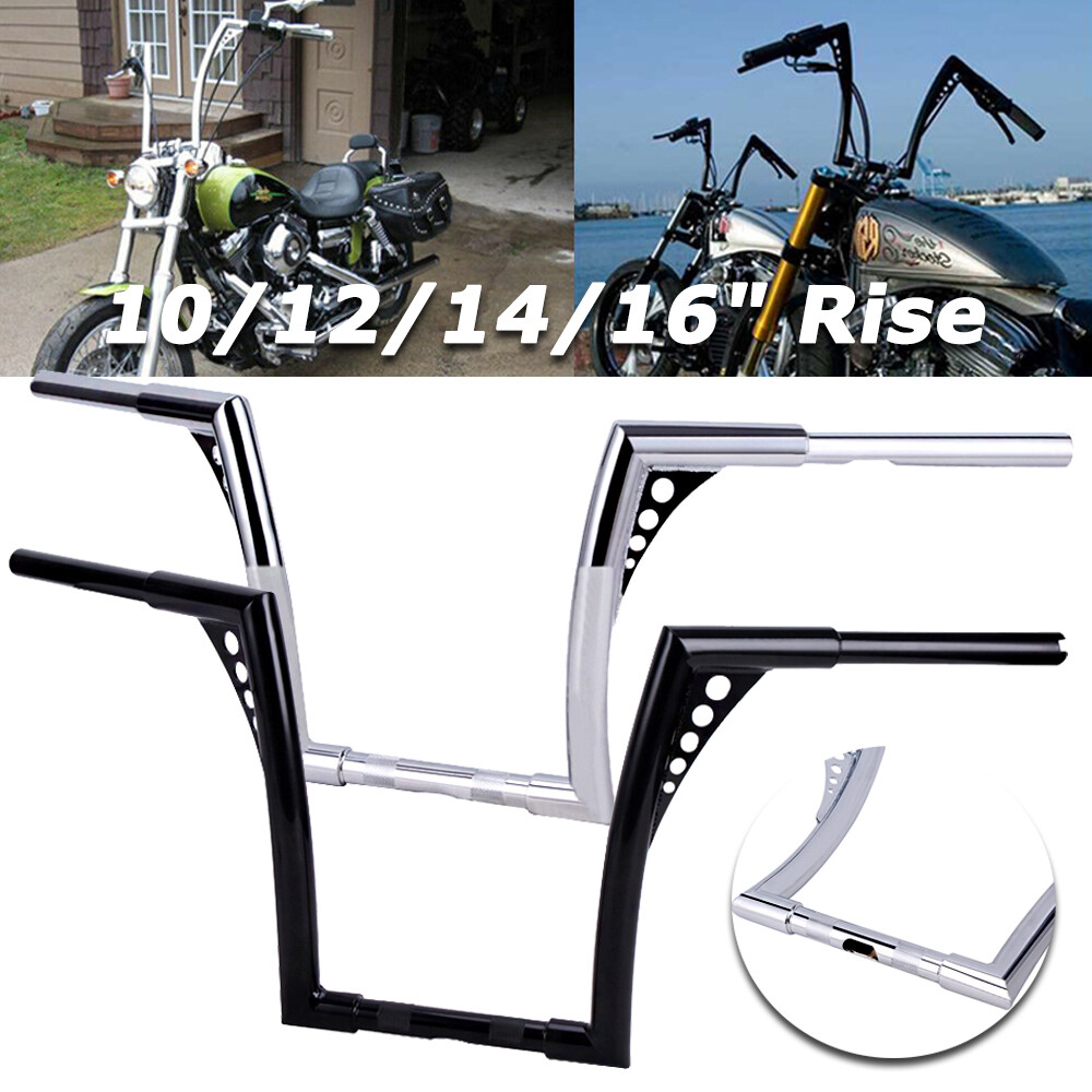 For Harley Softail Dyna Sportster XL 10″ 12″ 14″ 16″ Rise Ape Hanger Handlebar