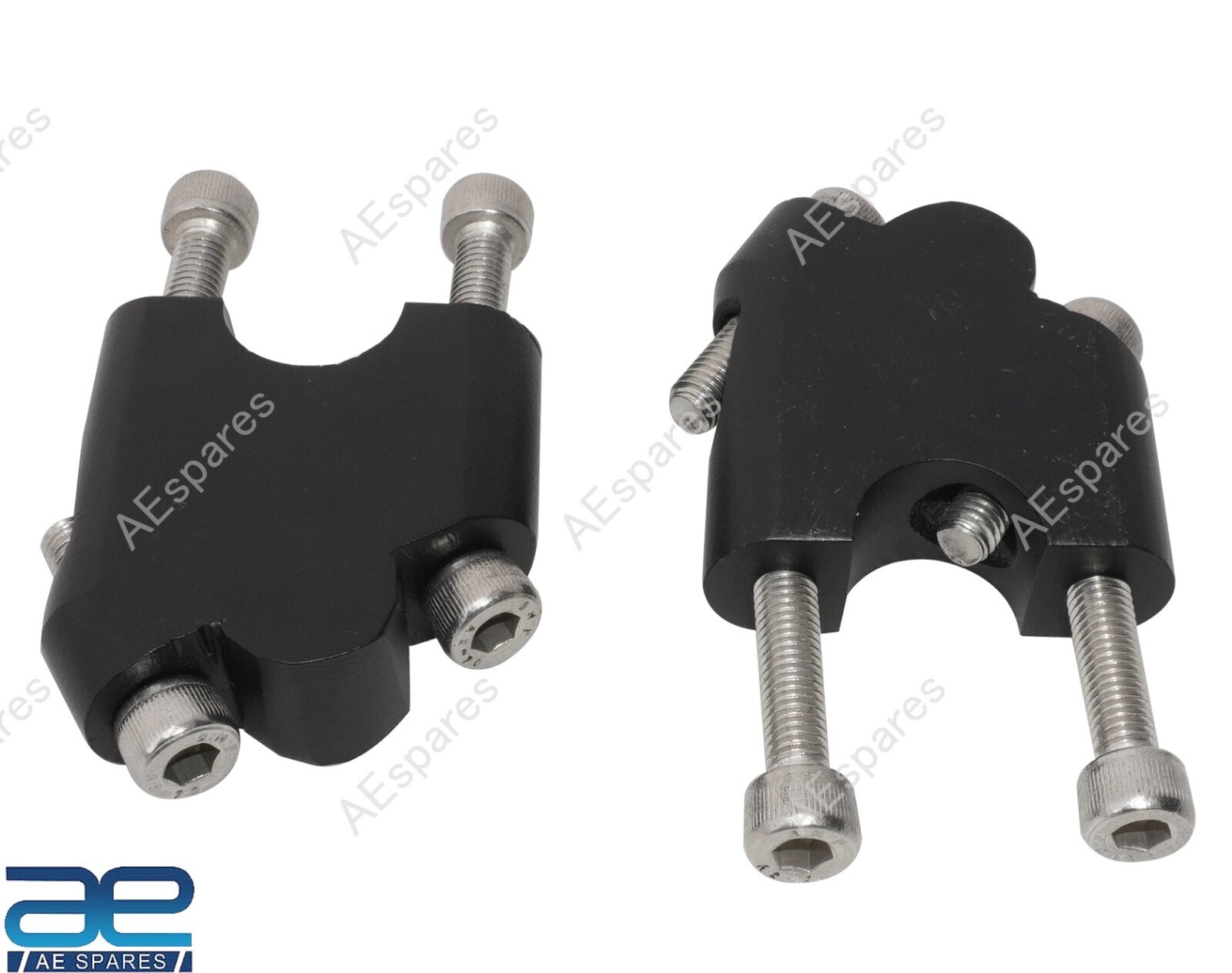 Handle Bar Riser Angled Mount Clamp Set For Royal Enfield Interceptor 650 NEW