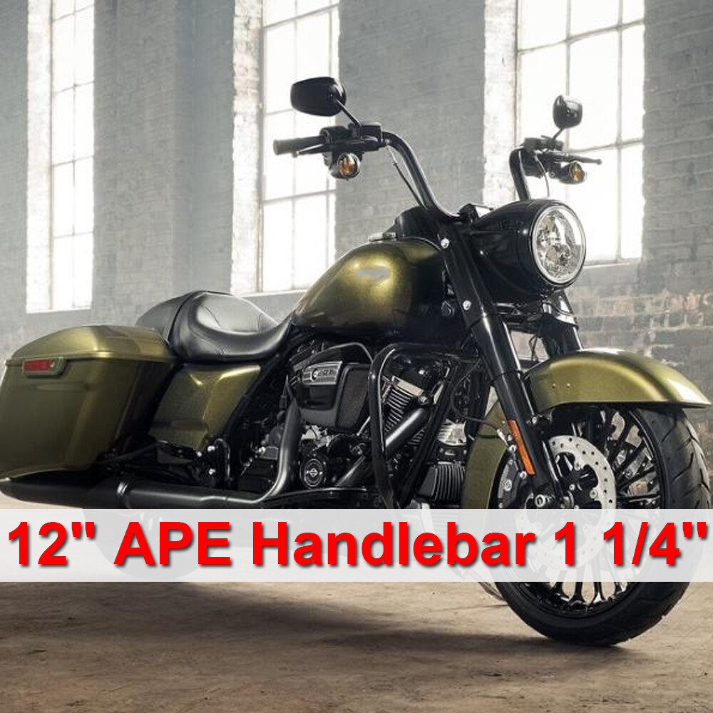 1 1/4” Fat 12” 14” 16” Rise Ape Hanger Handlebar Fit For Harley Sportster XL