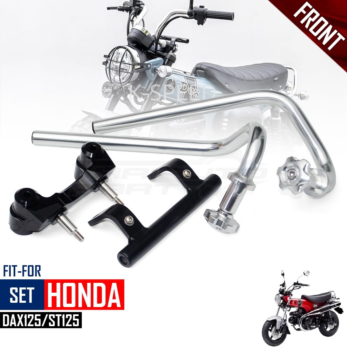 Foldable Customized Kit Set Handle bar Silver Diabolus For Honda Dax125 St125
