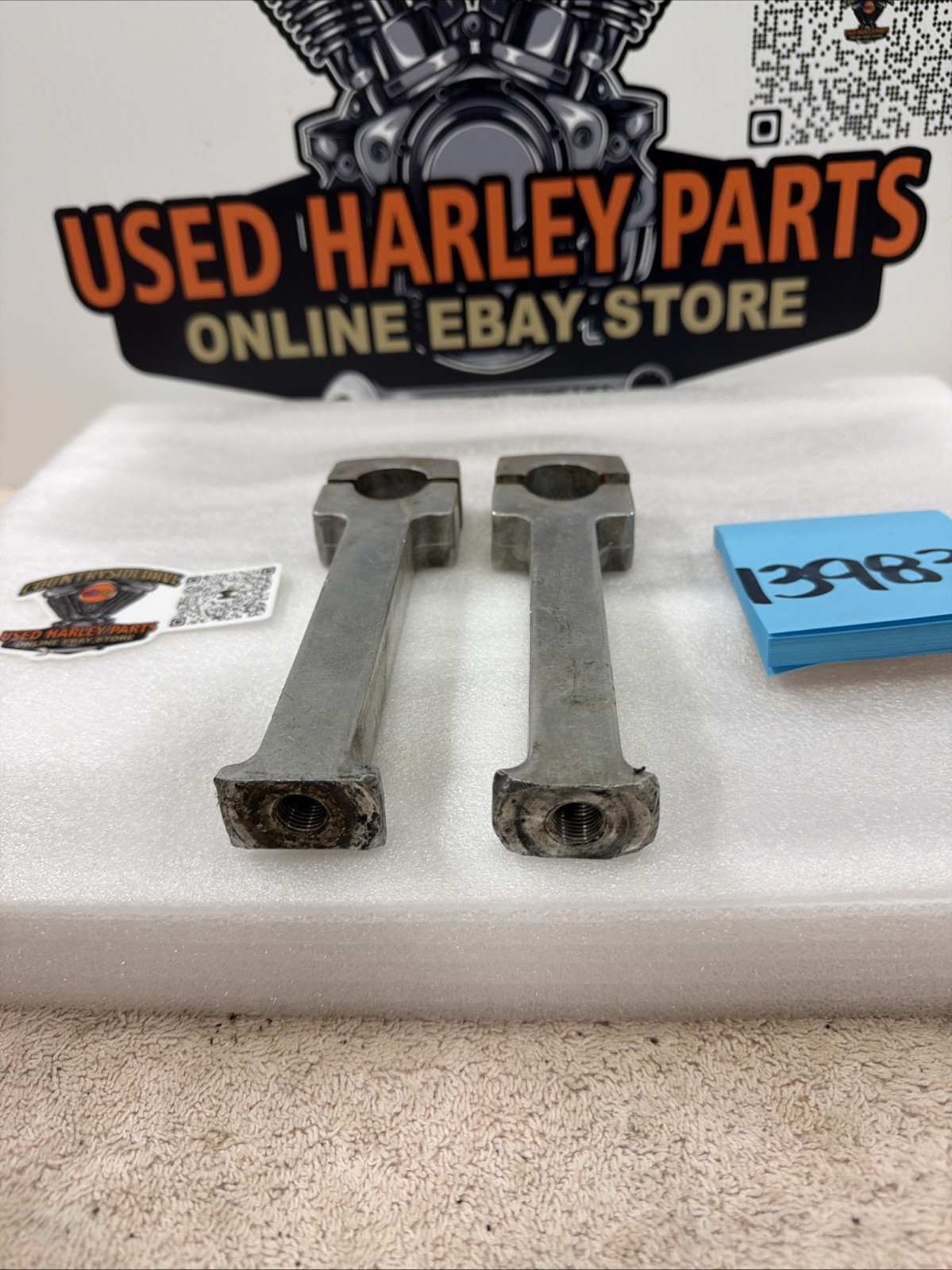 Harley Vintage 1” Riser Handlebar Chopper 6” Tall Shovelhead Girder Springer Pan