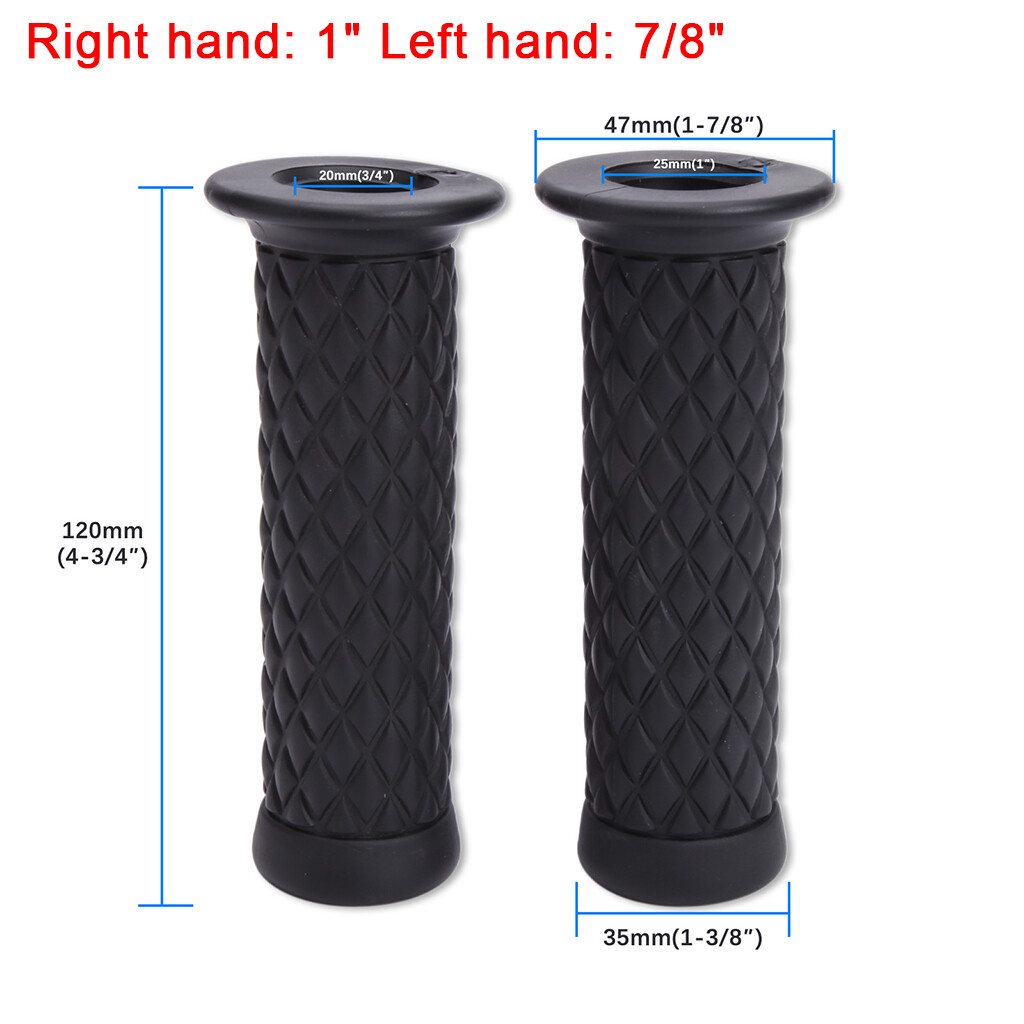 Motorcycle 7/8″ Hand Grips Handle Bar Rubber Gel For Honda Yamaha Kawasaki Cafe