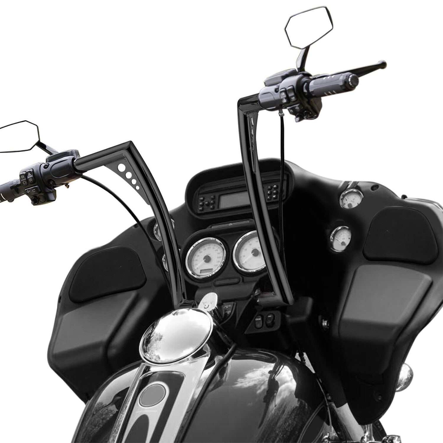 16″ Inch Handlebars Rise Ape Hangers For Harley Sportster 883 1200 FLST FXST USA