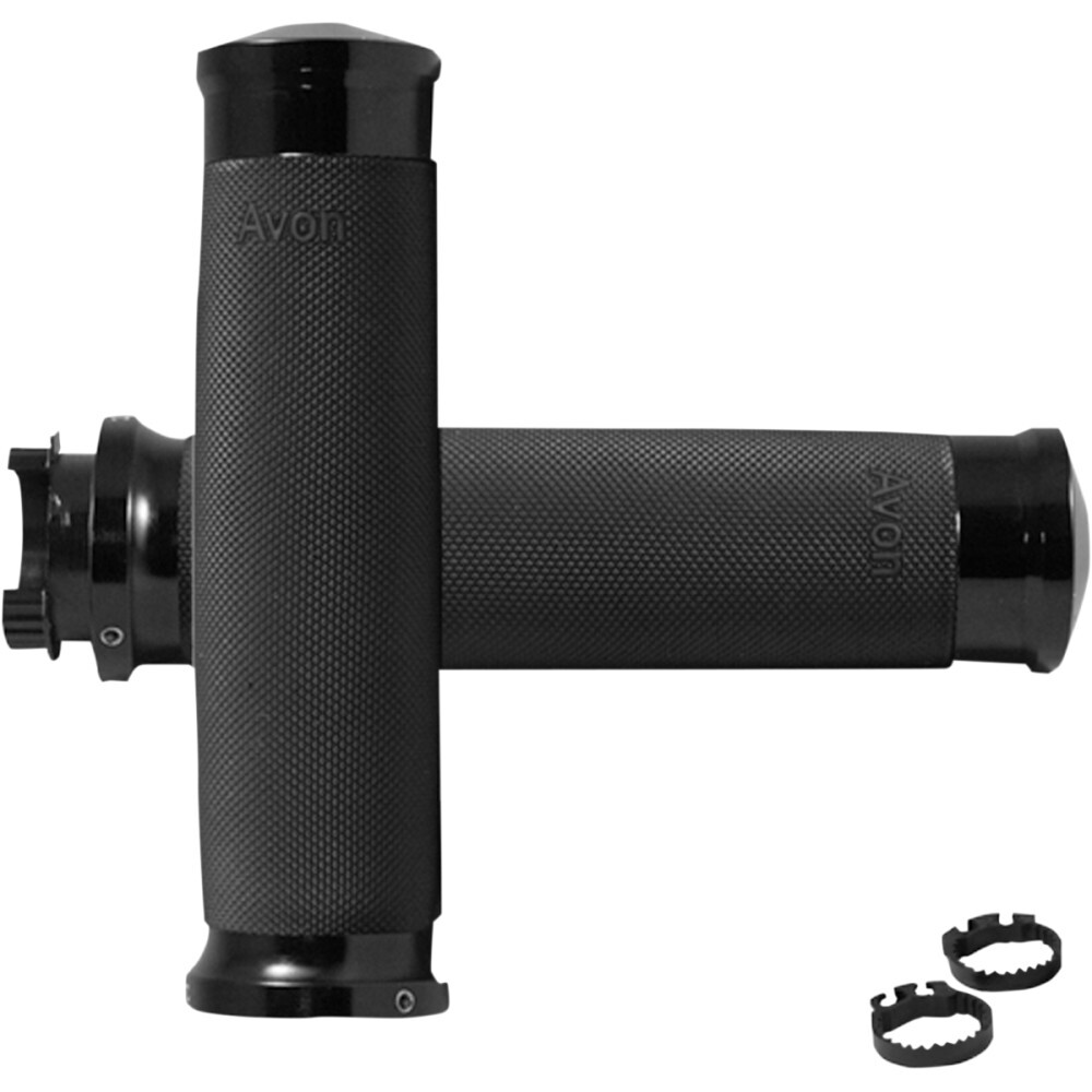 AVON Custom Contour Grips 1″ for Metric Cruisers (Anodized Black)