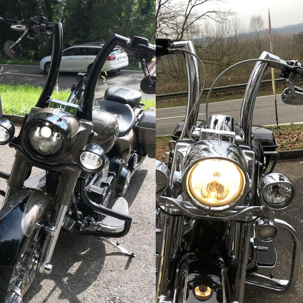 12 14 16″ Inch Rise 2″ Ape Hanger Handlebar For Harley Softail Sportster XL Dyna