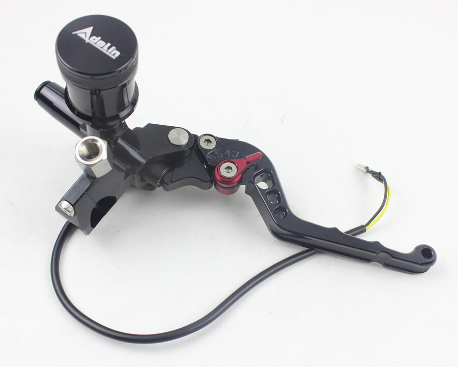 7/8″ Black Adelin CNC PX-2 Right Master Cylinder Brake Lever 10×1.25MM