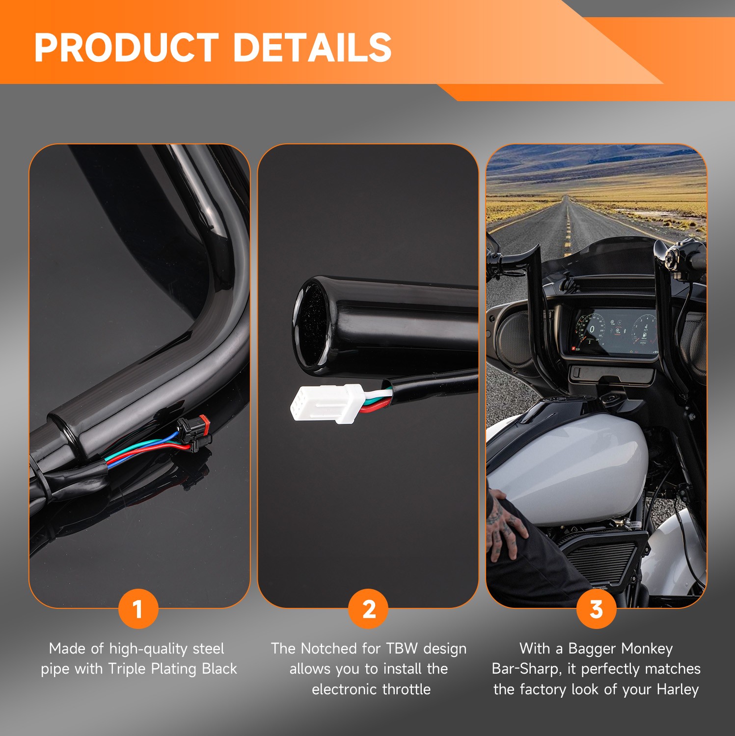 10″ 12″ 14″ Prewired Bars Meathook Apes For Harley Electra Street Glide Special