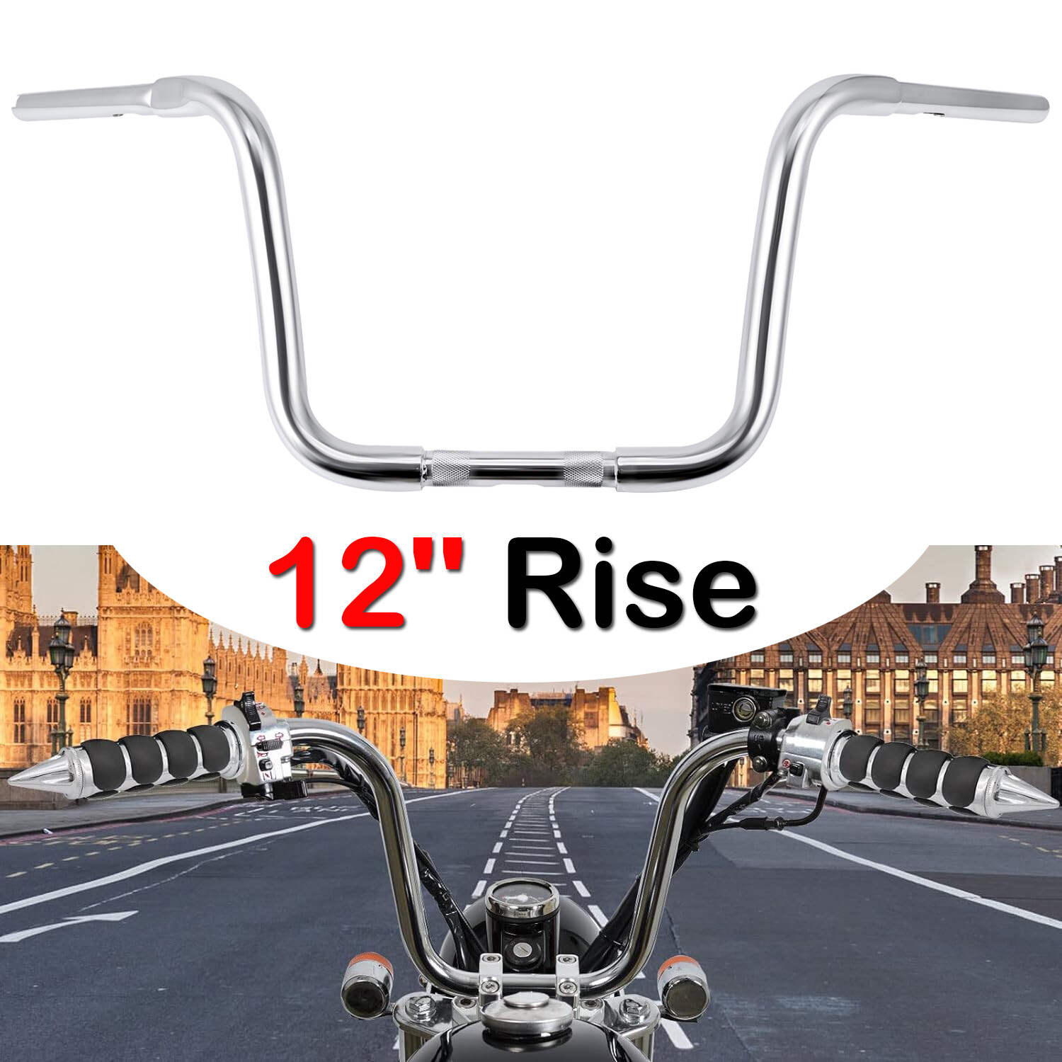 Rise 12″ 14″ 16″ 18″ APE Hanger Handlebar 1-1/4″ DNA Monster Fat Bars For Harley