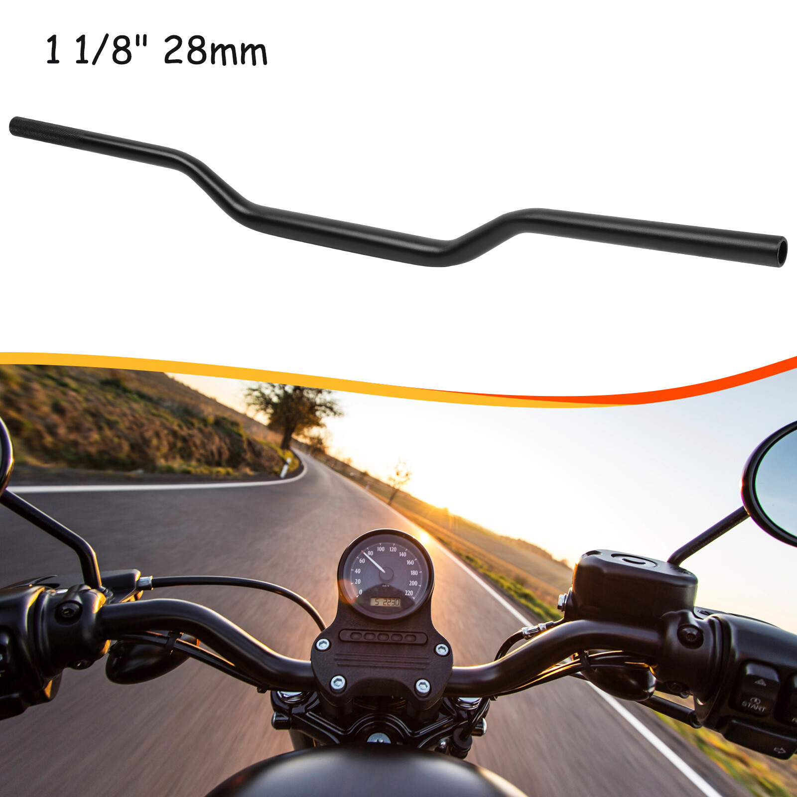 28mm 1-1/8″ Fat Bar Motorcycle Handlebars For Suzuki GSX-8S SV650 V-Strom 650