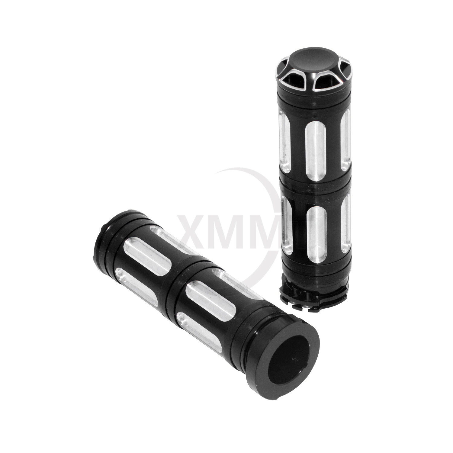 CNC Billet Aluminum Black 1″ Handlebar Grips Fit For Harley Electra Street Glide