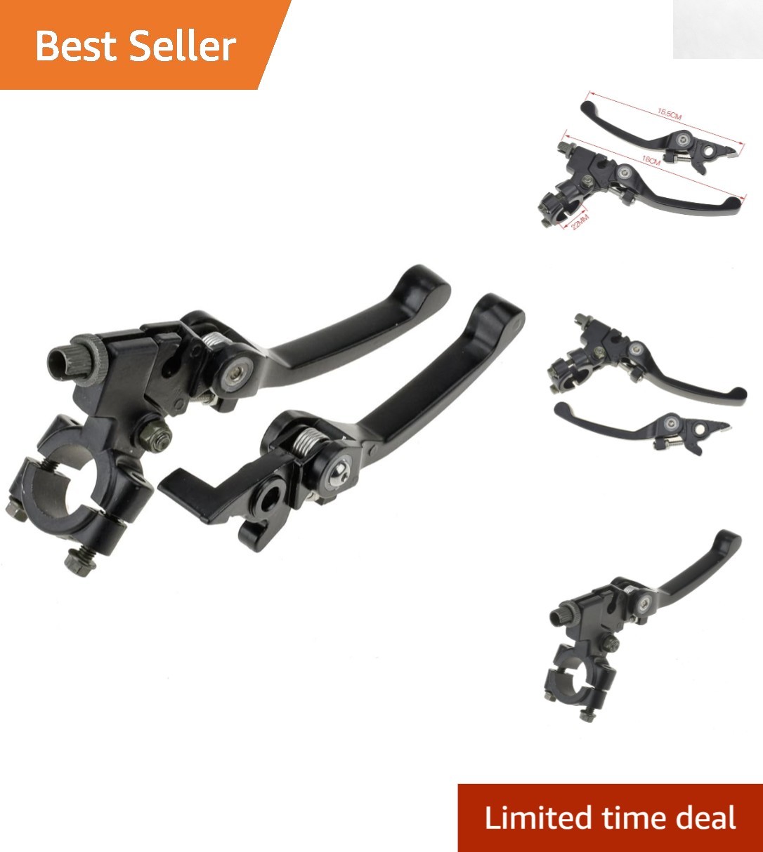 Versatile Black Chrome Clutch Brake Lever – Compatible with Multiple Dirt Bikes