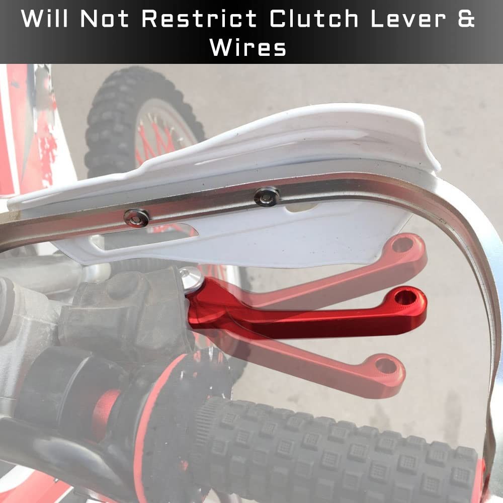 Dirt Bike Hand Guards Handguards 7/8″ 1 1/8″ for Supermoto MX Ebike ATV White