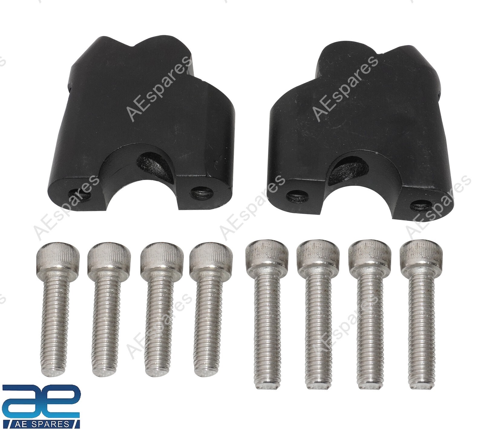 Handle Bar Riser Angled Mount Clamp Set For Royal Enfield Interceptor 650 ECs