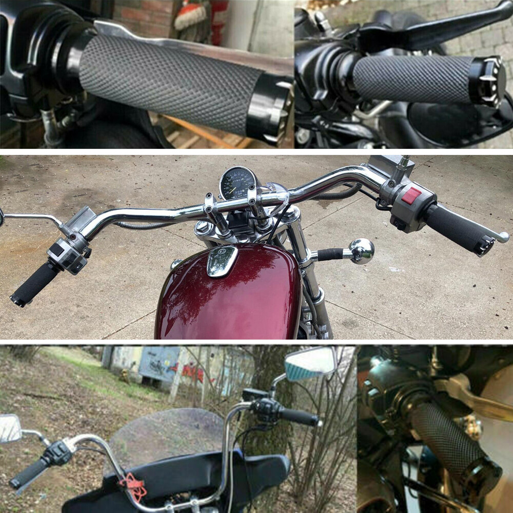 1″ Inch Motorcycle Handle Bar Hand Grips For Harley Touring XL 1200 Dyna Suzuki