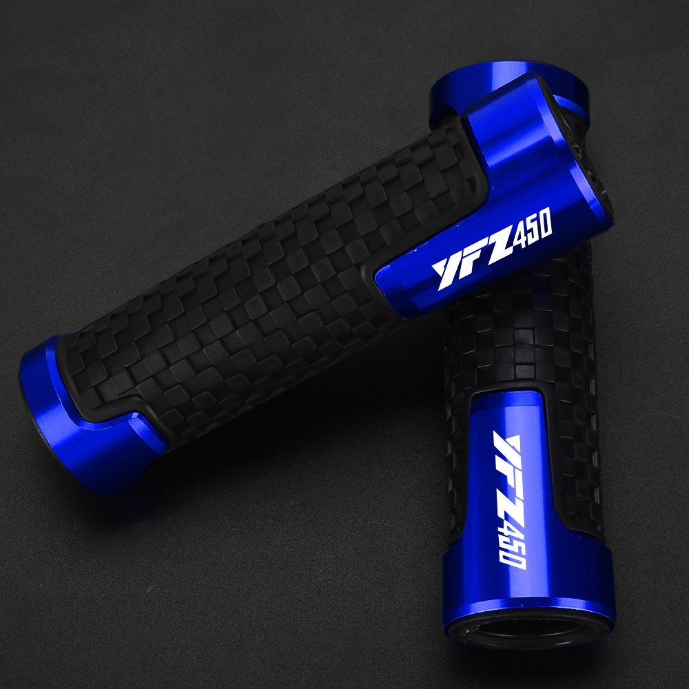 Blue For Yamaha YFZ450 YFZ450R YFZ450X YFZ CNC Grips Handle Handlebar 7/8″ 22mm