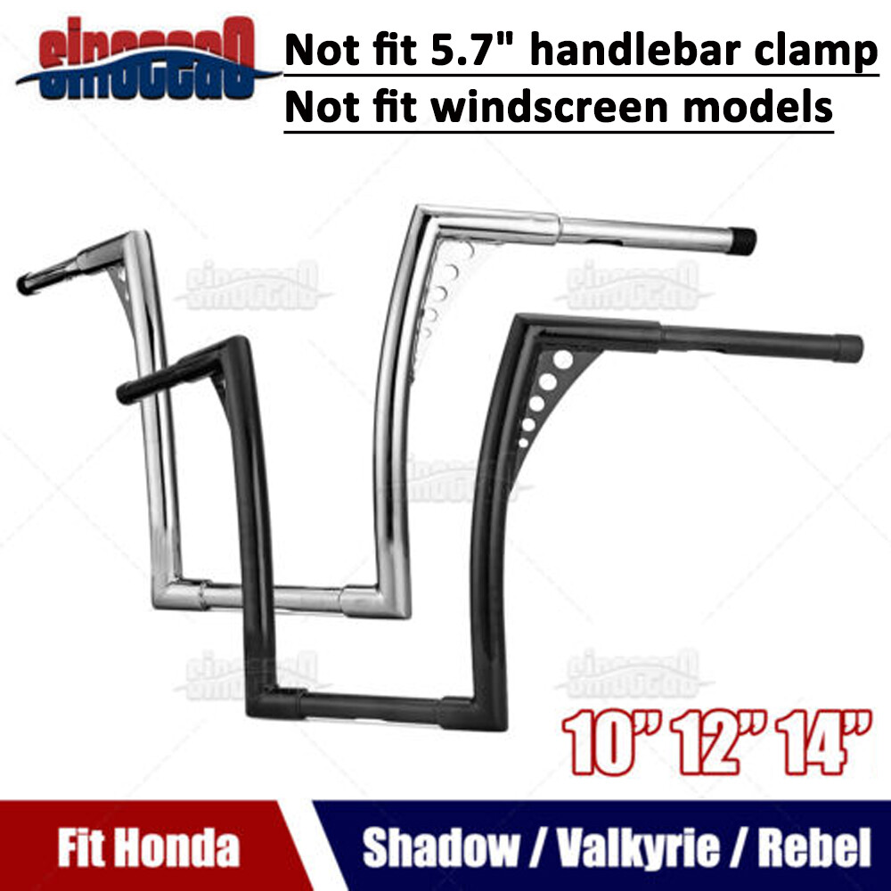 10″ 12″ 14″ Rise Ape Hanger Handlebar For Honda Rebel 250 Shadow Aero 750 Models