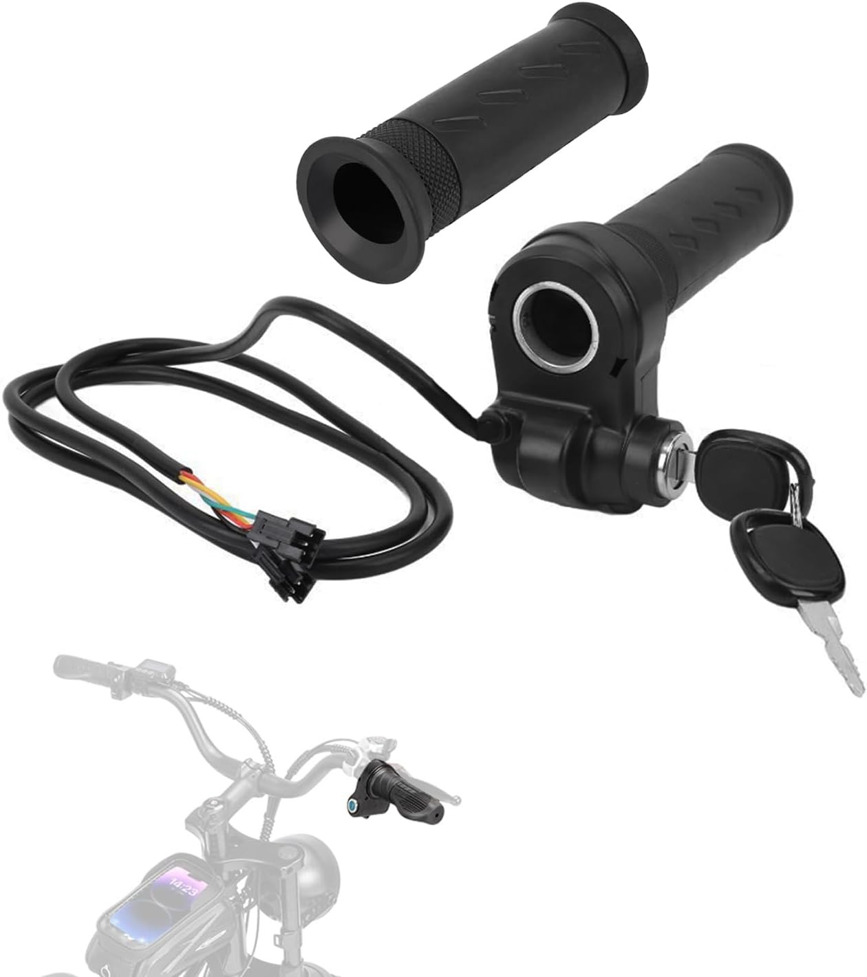 Ebike Full Twist Throttle Grip 2 Keys Ridstar Q20/Q20 Pro Lite E-Bike