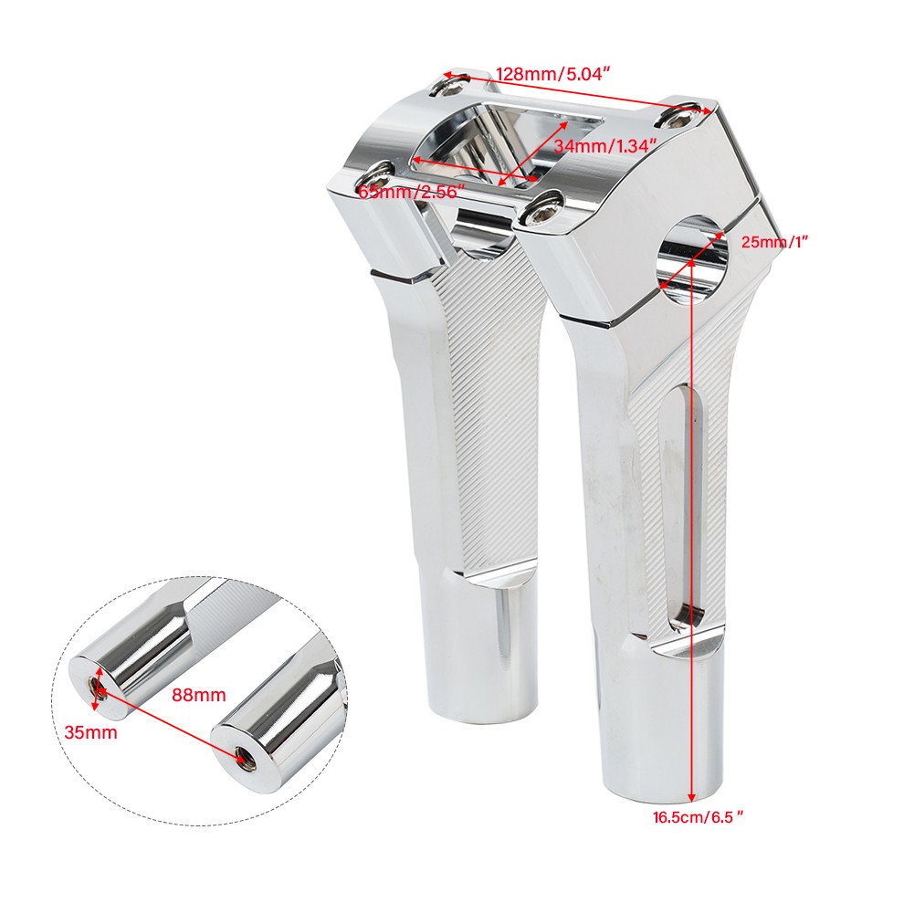 6 inch Pullback Handlebar Riser For Harley Dyna M8 Softail Street Bob 18-2021