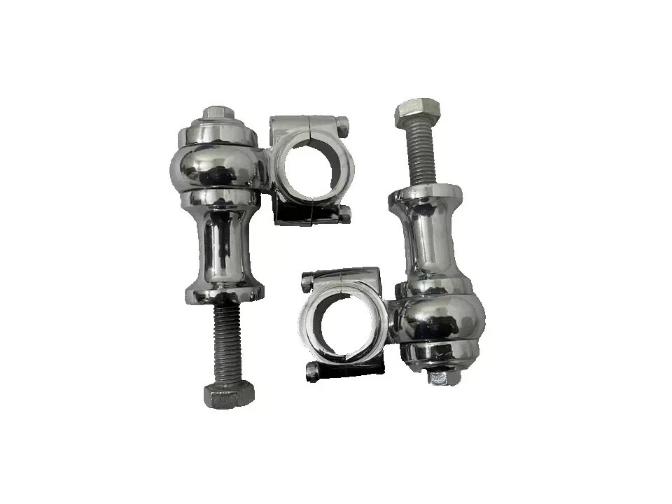 Handlebar Risers Clamp (2″ Rise Approx Fits Universal Motorcycle Brass Chrome 1″