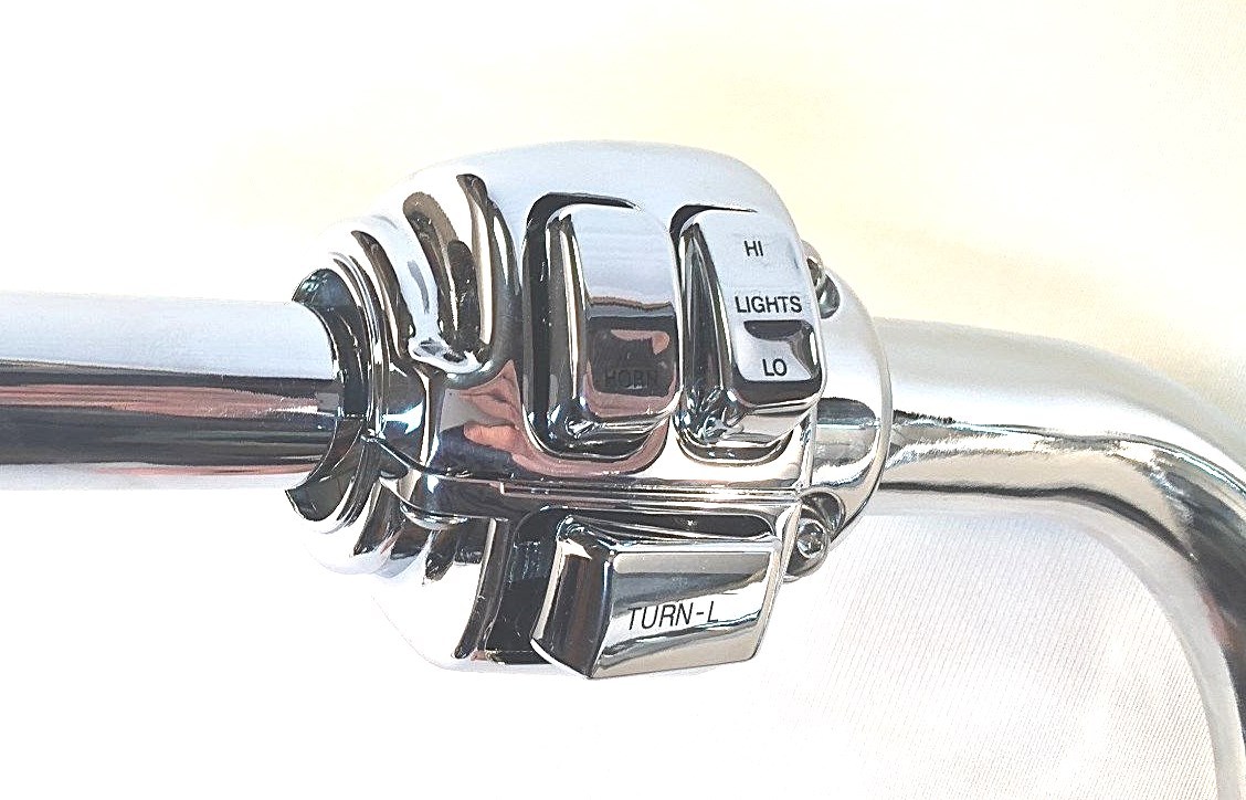 16 x 1.25 Ape Plug n Play Chrome Handlebar Control Kit 00 06 Harley Heritage