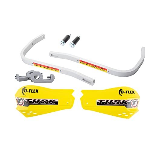 Tusk D-Flex Handguards with MX Shields Yellow 7/8″ Bar Mounts