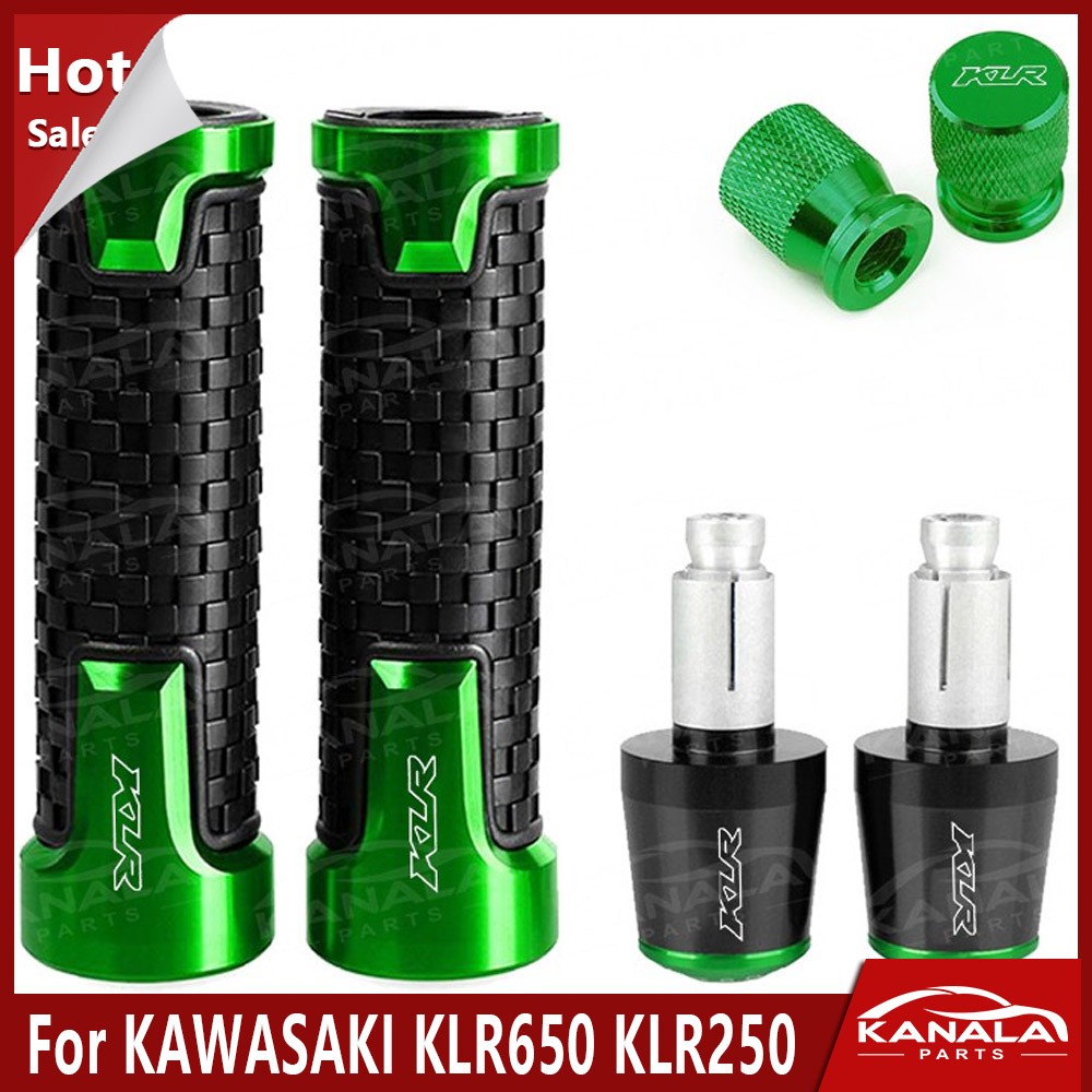 1Pair Left Right Handlebar Grips grip Ends Plug For KAWASAKI KLR650 KLR250 New