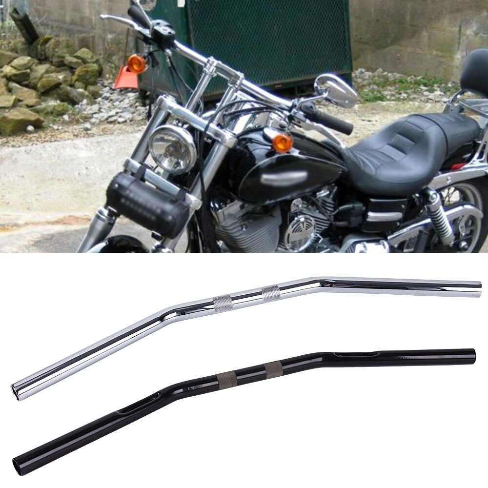 Motorcycle 1″ Drag Bar Handlebars for Harley Yamaha V-Star XVS 1100 1300 650 950