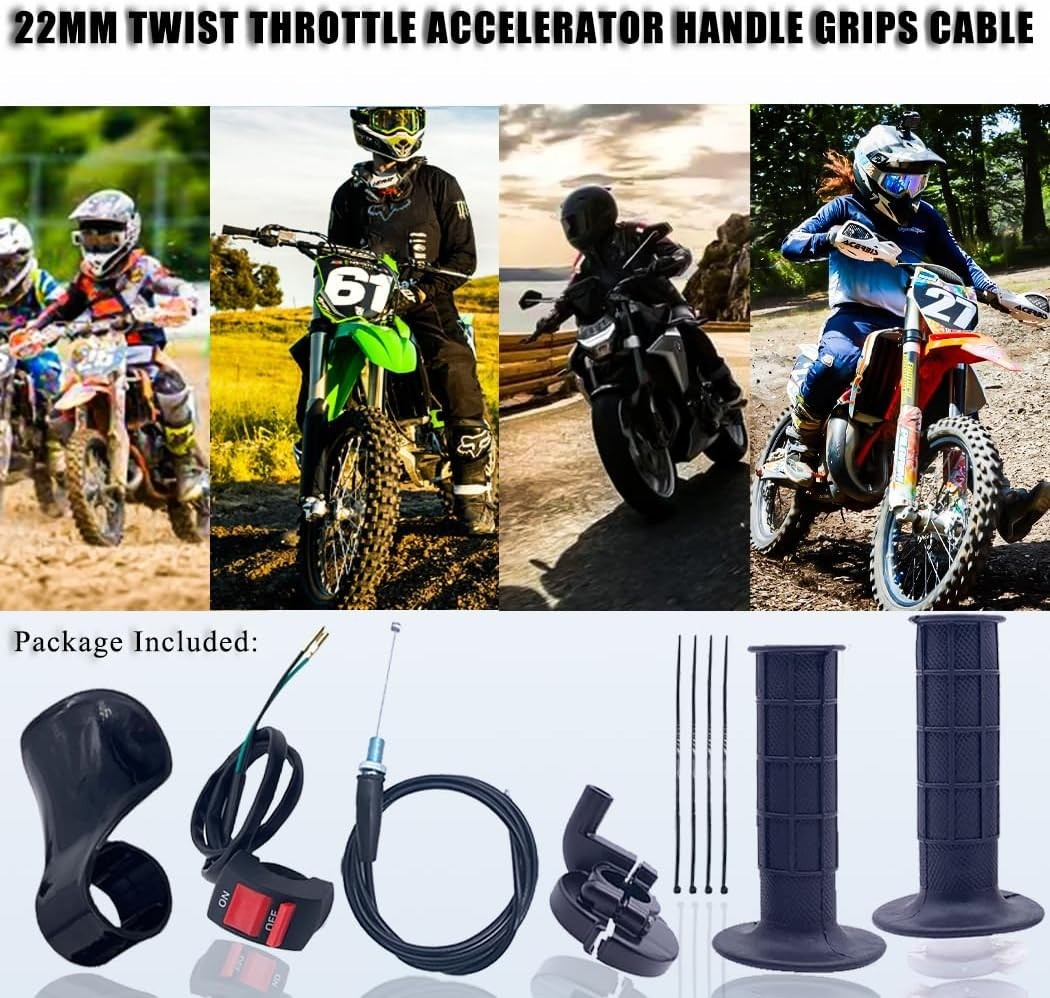 Complete Throttle Grip Assembly for 50cc-250cc Dirt Bikes: Lightweight & Durable