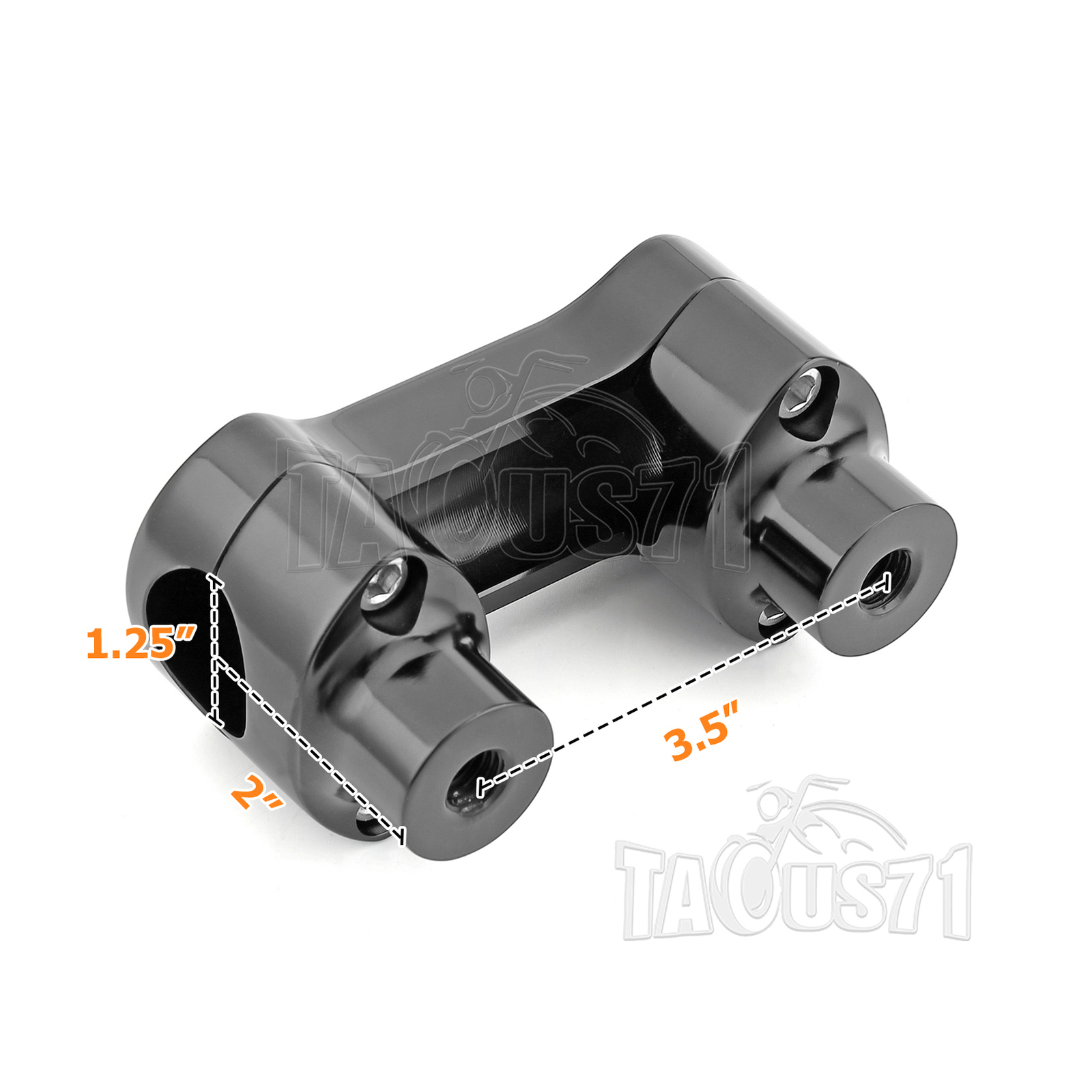 2″ Risers 1-1/4″ Handlebar Clamp For Harley Touring Road Glide King CVO Special