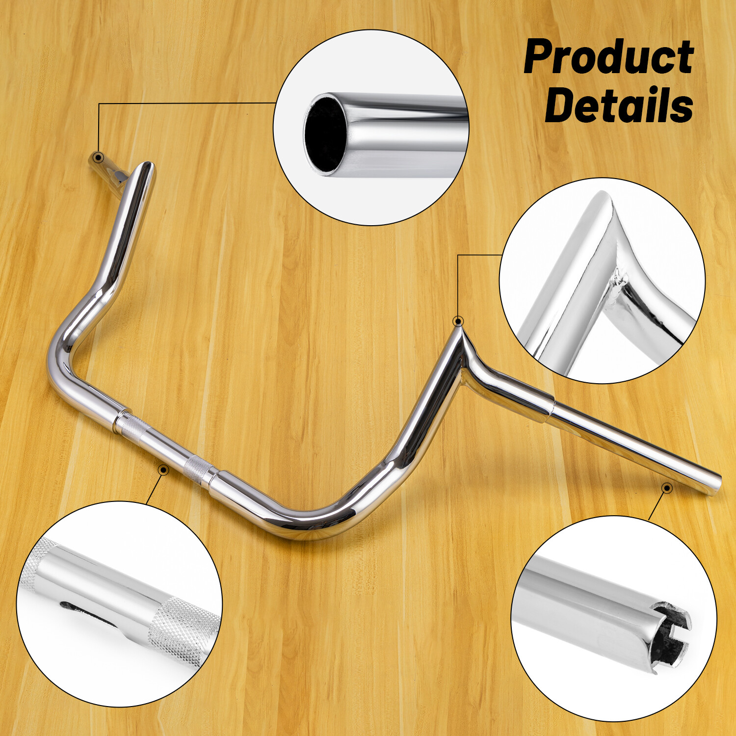 Rise 10″ Monkey Bagger Ape Meathook Handlebar For Harley Electra Street Glide