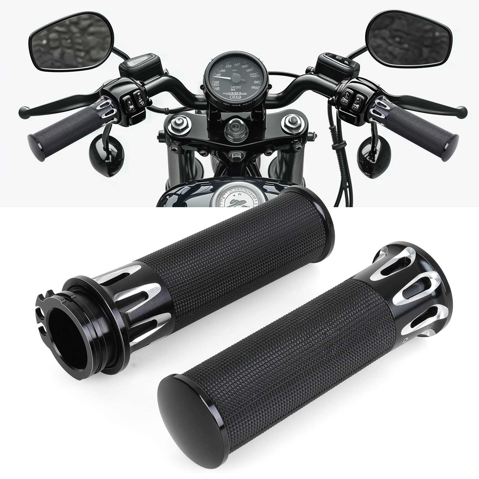 1″ Handlebar Hand Grips & Control Switches Kit For Harley Sportster XL 883 1200