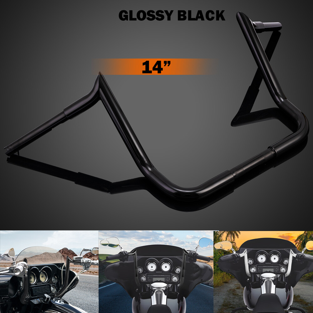 10″ 12″ 14″ Meathook Ape Hangers Handlebar for Harley Electra Glide Street Glide