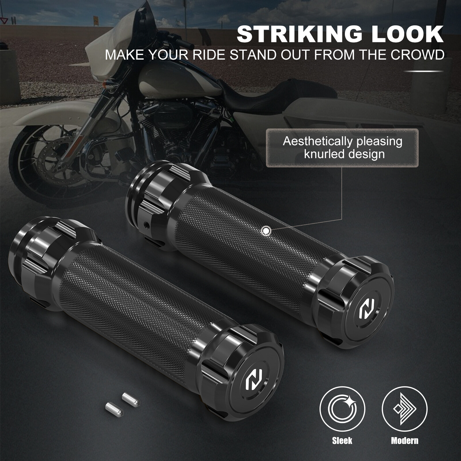 Anodized Handlebar Hand Grips For Harley Street Glide FLHX FLHXS FLHXST FLHXXX