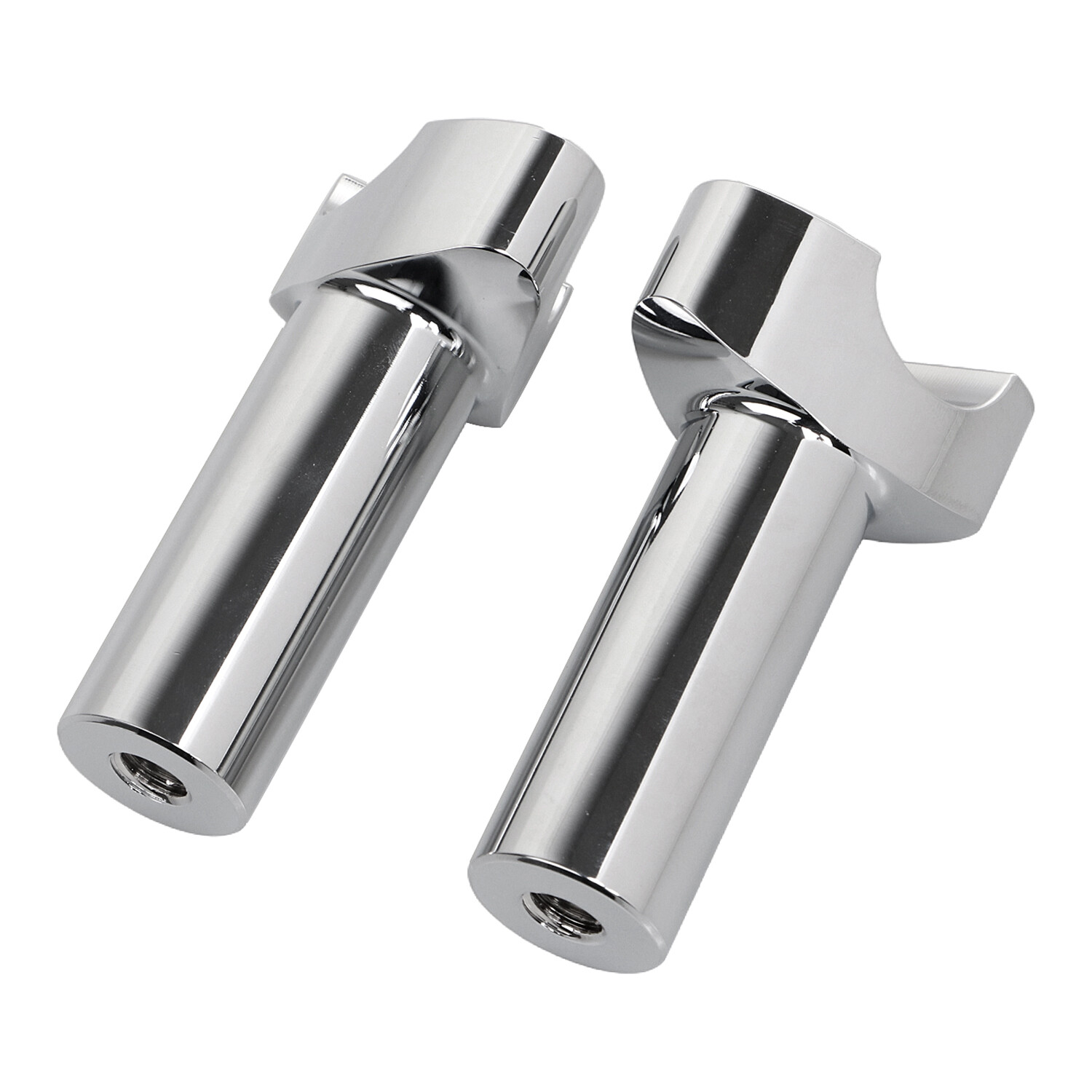 Chrome 4″ Tall Straight Handlebar Risers For Harley Low Rider Road King Softail