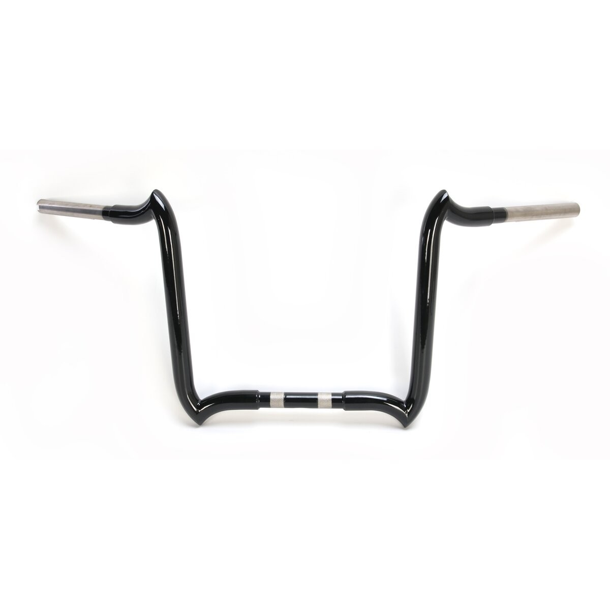 KST Kustoms High Gloss Black 1 1/4″ SS Mayhem 12″ Rise Handlebars-3213719HG