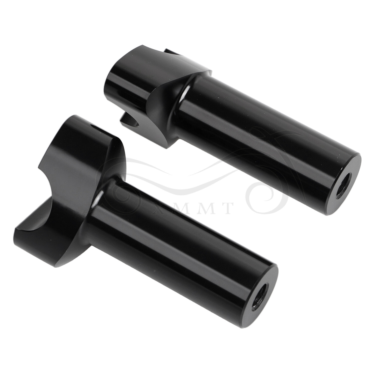 Black CNC 4″ Tall Handlebar Risers For Harley Dyna Iron 883 Road King Softail