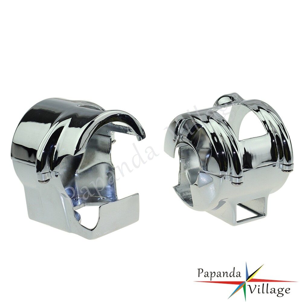 Pair Chrome Switch Housing Cover For Honda Shadow VTX1300 VT1300 VT750 VT600 VLX