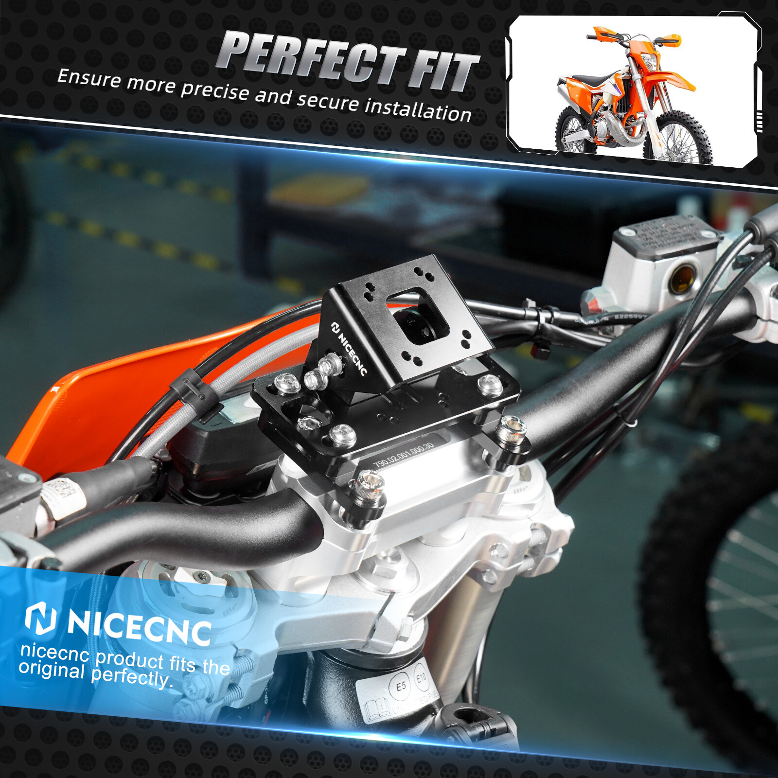 Adjustable GPS Mount Bracket For Husqvarna TC/TE/FC/FE/TX/FX 125-501 2014-2024