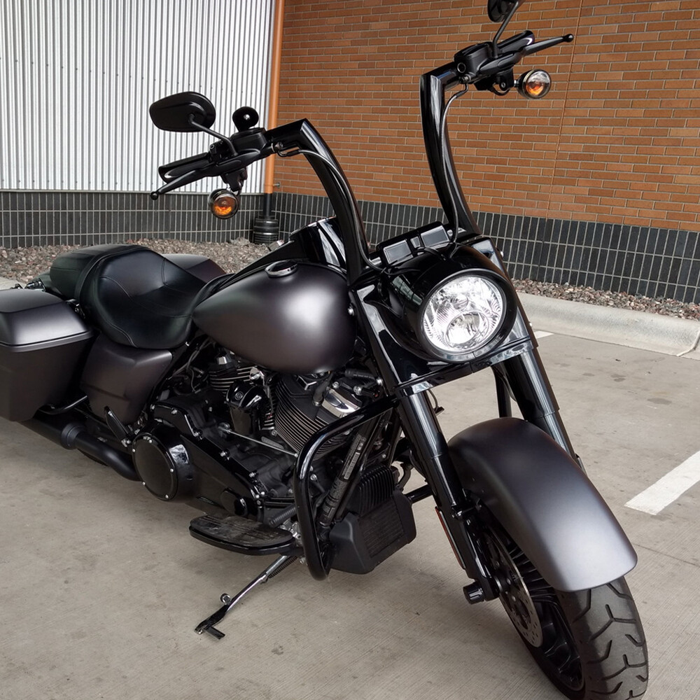 Handlebar 12″ 14″ 16″ Rise DNA Monster 2”Hanger Bars For Harley Touring Softail