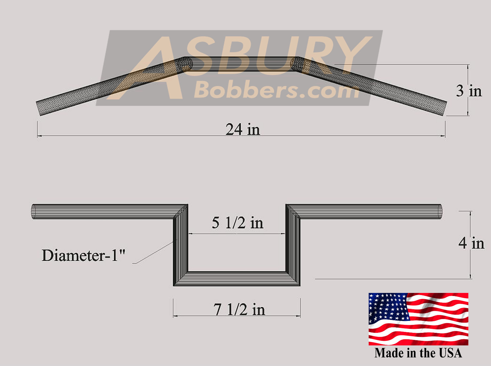 1 in Z Bars Gloss Black Narrow Lane Spliters 4 in rise Handlebars