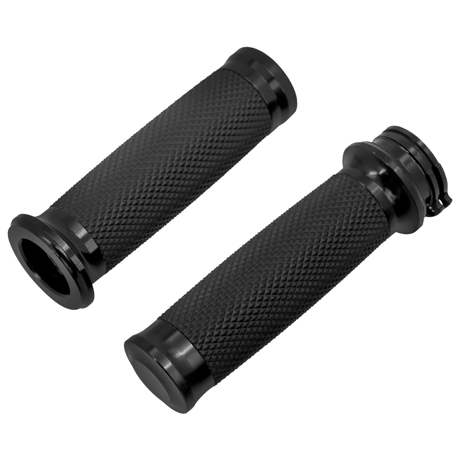 1″ Motorcycle Black Handlebar Hand Grips Fit For Harley Touring Softail Dyna