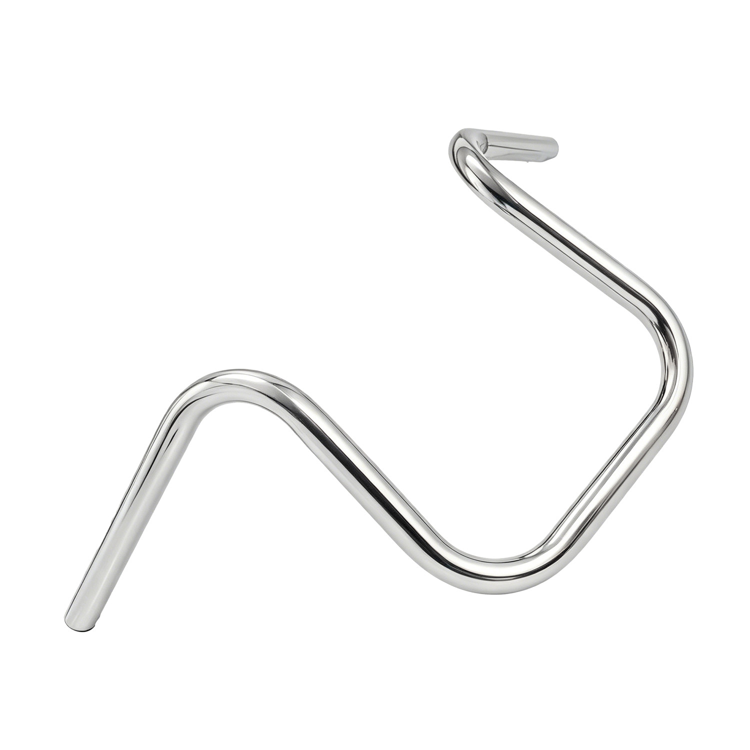 8-14“ Rise 1” Round Ape Hanger HandleBars Fit Harley No Knurl & No Wiring Holes