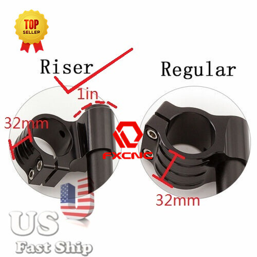 CNC 31-54mm Regular/Riser Fork Clip ons Clip on Handlebar Clamp Replacement US