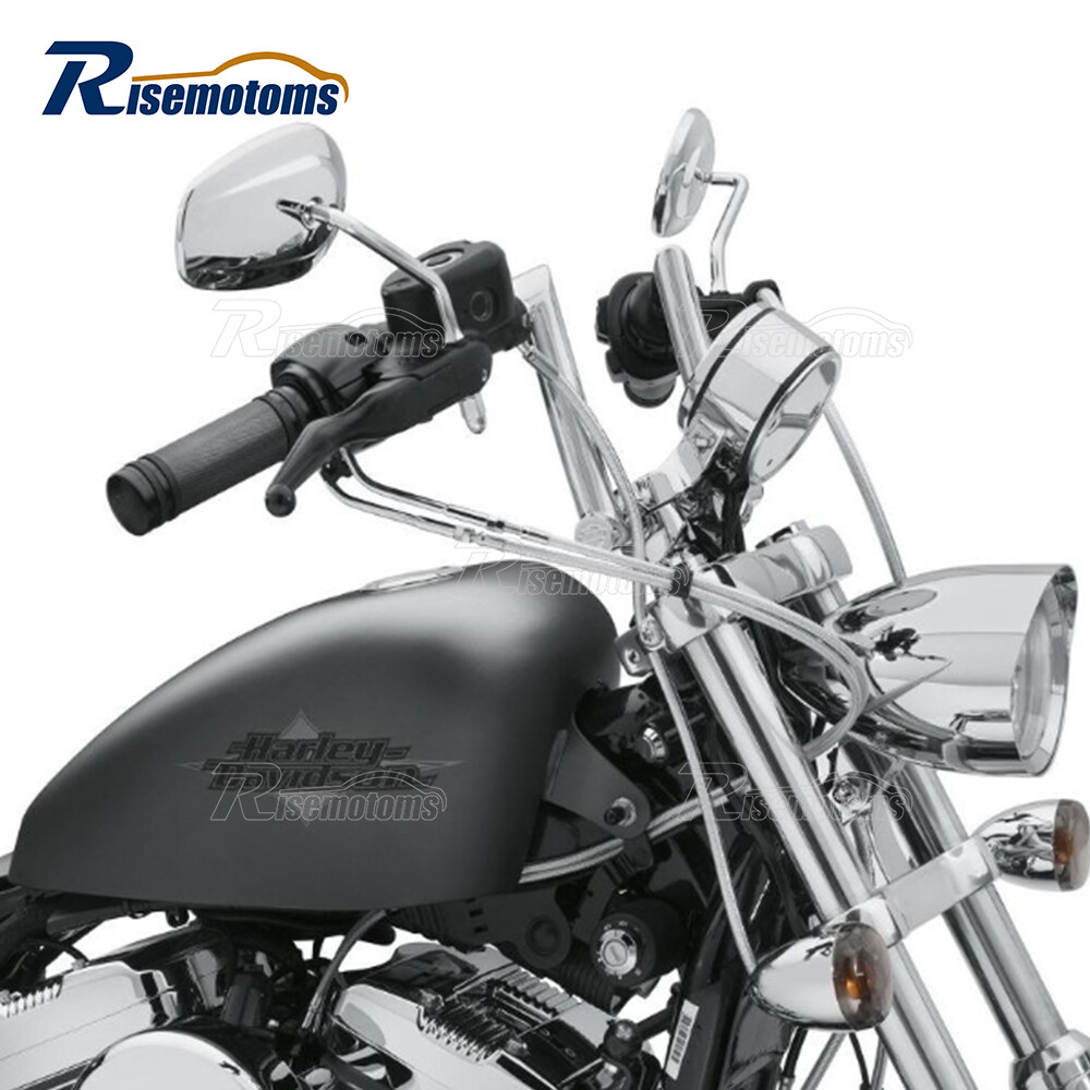 10″ 12″ 14″ 16″ Meathook Ape Hanger Handlebar For Harley Sportster Dyna Softail